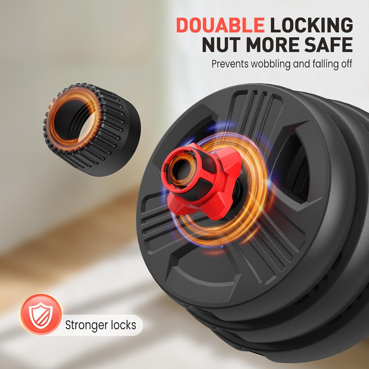Adjustable Dumbbells, 20/30/40/55/60/70/80/90lbs Free Weights Dumbbells Convertible 2 or 3 in 1 Set Used as Barbell, Kettlebells, A Pair of Lightweight for Home Gym - Image 6