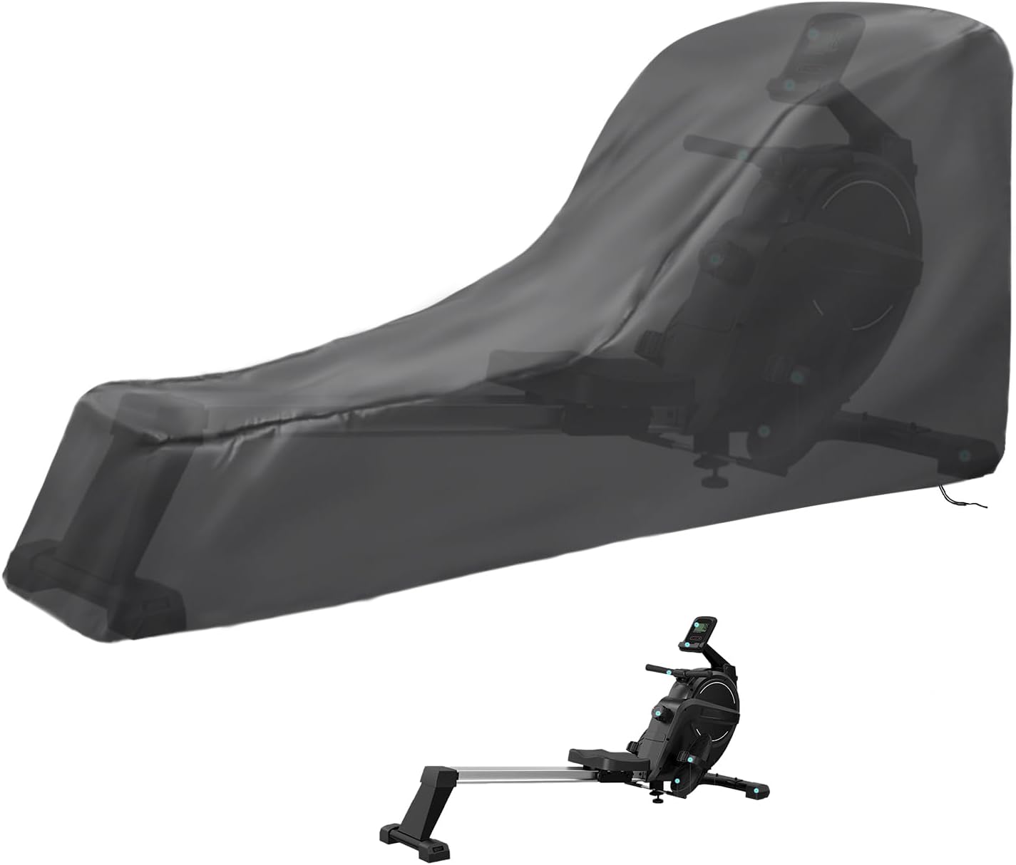 Rowing Machine Cover, Rower Outdoor Cover for Concept 2 Rowing Machine Waterproof Row Machine Cover for Hydrow Rowing Machine, Dustproof Fitness Equipment Protective Cover
