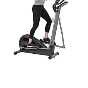 Sunny Health & Fitness Pre-Programmed Elliptical Trainer, Black SF-E320002 + Home Gym Foam Floor Protector Mat