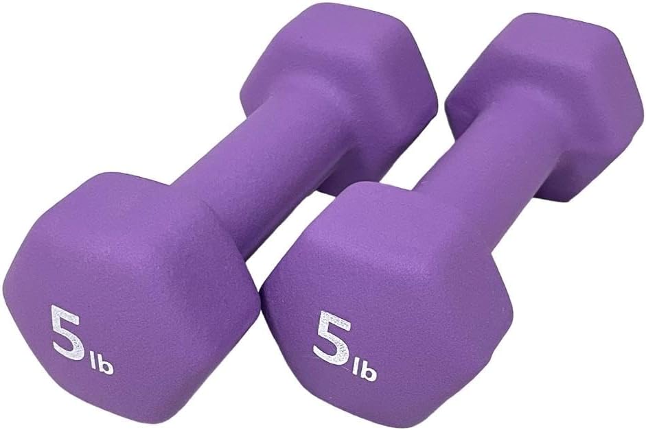 Neoprene Coated Dumbbell Hand Weight Set - Image 2
