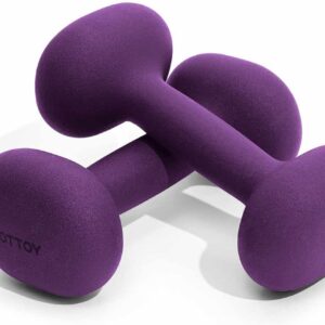 YOTTOY Weights Dumbbells Set for Women,2-15 Pound Dumbbells Set of 2, Non-Slip Hand Weights for Home Workouts, Portable Strength Training Neoprene dumbbells