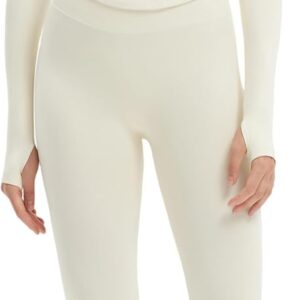 SUUKSESS Workout Sets for Women 2 Piece Seamless Long Sleeve Yoga Outfits Active Leggings Half Zippy Jacket Gym Set