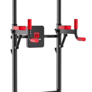 K KiNGKANG Power Tower Dip Station, Multi-Function Assistive Trainer Pull Up for Home Gym Muscle Building and Beginner Exercises,Load 450LBS