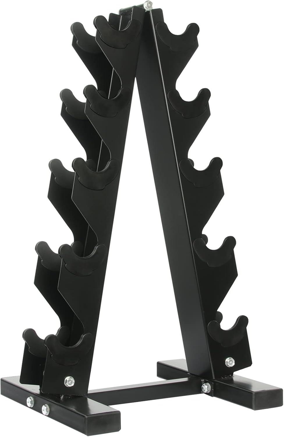 150 Pound Hex Dumbbell Set with Rubber Coated Dumbbells and Rack - Image 6