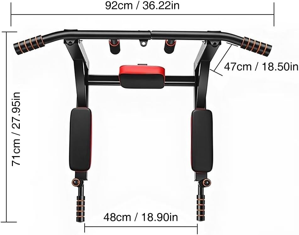 Multifunctional Wall-Mounted Pull-Up Bar – Heavy-Duty Indoor Horizontal Bar for Home Gym, Chin-Up, Punching Bag, and Exercise Equipment – Adjustable & Space-Saving (Black) - Image 6