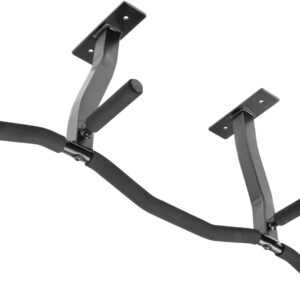 Ceiling Mount Pull Up Bar with Reversible Risers for 16 and 24 Inch Joists with Optimum Grip Spacing by Ultimate Body Press