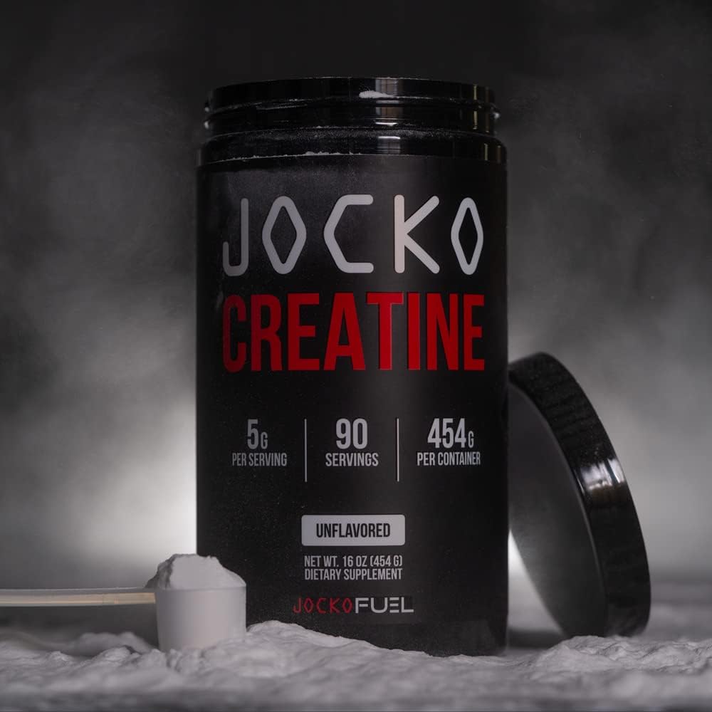Jocko Fuel Creatine Monohydrate Powder - Creatine for Men & Women, Supplement for Athletic Performance & Muscle Health, 90 Servings 16 oz (Unflavored) (16 OZ JAR) - Image 4