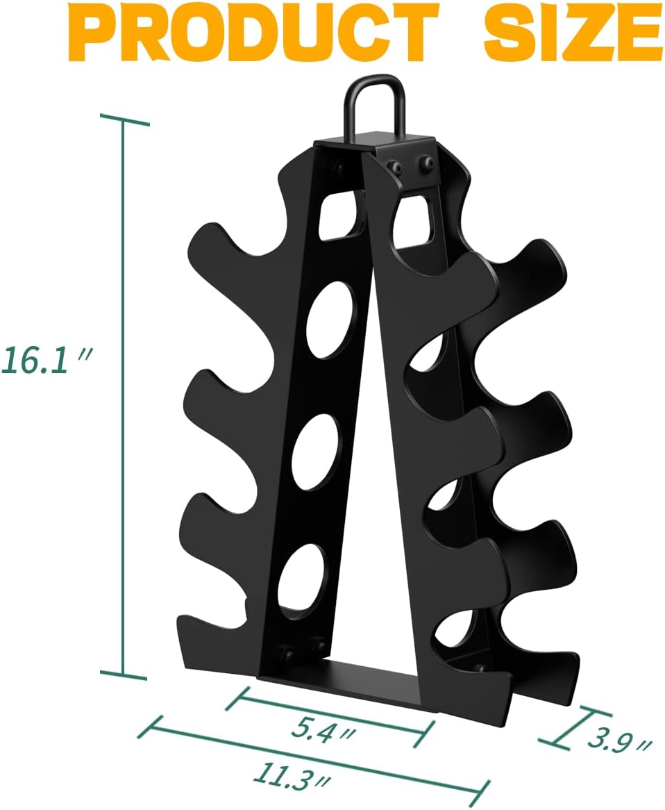 Dumbbell Rack Stand Only(Rack Only, No Dumbbells), Weight Rack for Dumbbells 5-15LB, Upgraded Handle, Compact A-Frame Weight Rack, Suitable for Home Gym - Image 6