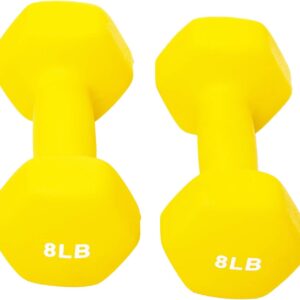 BalanceFrom Set of 2 Neoprene Coated Non-Slip Grip Dumbbell Weights