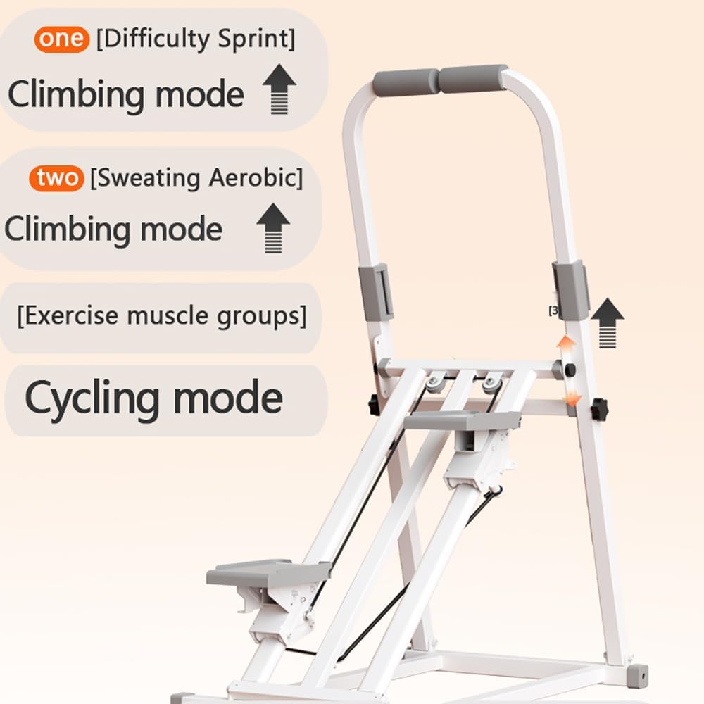 Foldable Stair Stepper Machine with Handles - Adjustable Stepper for Home Cardio, Low Impact Workout Equipment for Legs, Glutes & Weight Loss - Compact Stepping Machine, Easy Assembly White - Image 4