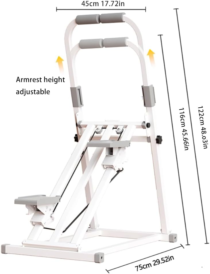 Foldable Stair Stepper Machine with Handles - Adjustable Stepper for Home Cardio, Low Impact Workout Equipment for Legs, Glutes & Weight Loss - Compact Stepping Machine, Easy Assembly White - Image 9
