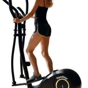 Elliptical Machine,Exercise for Home with 8-Level Resistance&Hyper-Quiet Magnetic Driving System & Pulse Rate Grips & APP Link,Easy and Movement &15.5IN Stride,400LBS Weight Capacity