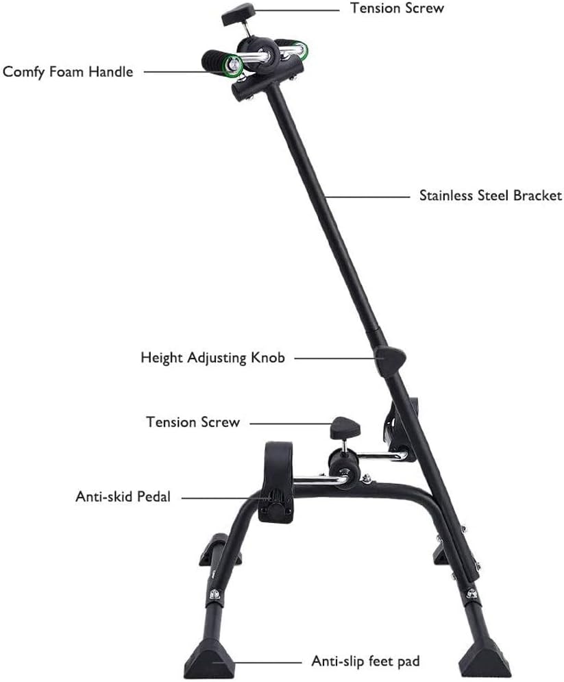 Pedal Exerciser Bike Hand Arm Leg and Knee Peddler Adjustable Fitness Equipment for Seniors, Elderly Home Pedal Exercise Bike for Total Body, with Gift Box - Image 3