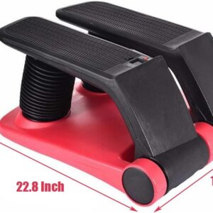 Stepper Climber Fitness Machine, Air Stair Climber Stepper Machine, Cardio Training Step Climber Machine Adjustable Fitness Exercise Machine Resistance Bands, Comfortable Foot Pedals