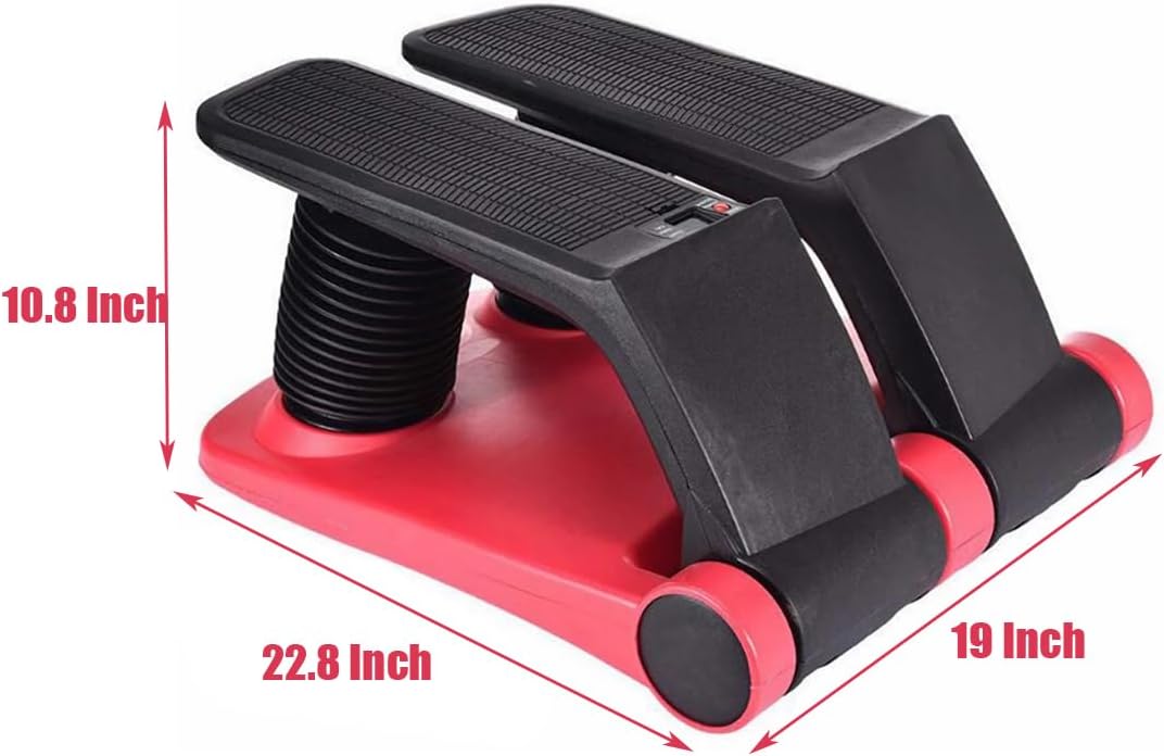 Stepper Climber Fitness Machine, Air Stair Climber Stepper Machine, Cardio Training Step Climber Machine Adjustable Fitness Exercise Machine Resistance Bands, Comfortable Foot Pedals - Image 2