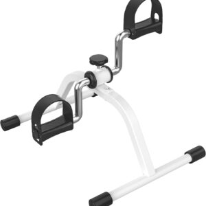 LUBBYGIM Under Desk Bike Pedal Exerciser, Non-Electric Mini Exercise Bike for Seniors, Adjustable Resistance Foot Desk Cycle for Arm & Leg Recovery, Physical Therapy, Easy to Use at Home