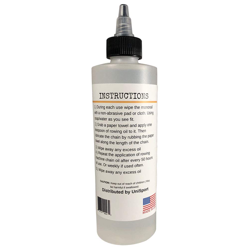 UniSport Concept 2 Rowing Machine Chain Oil (8 Oz) Premium Formula for Exercise Rower Chains, Compatible with Model D and Major Brands, Made in USA - Image 2