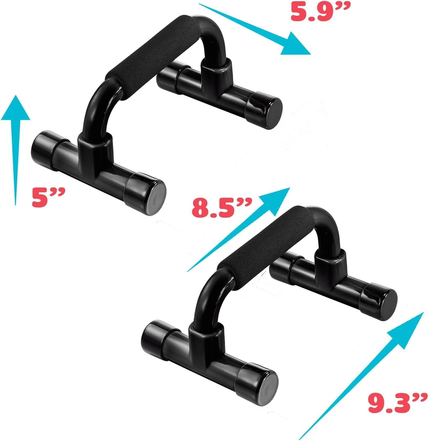 Push Up Bar Strength Training - Home Gym Exercise Equipment Push-up Stands with Cushioned Foam Grip Handles Non-Slip Sturdy Structure - Floor Workouts Fitness Calisthenics for Men Women - Image 4