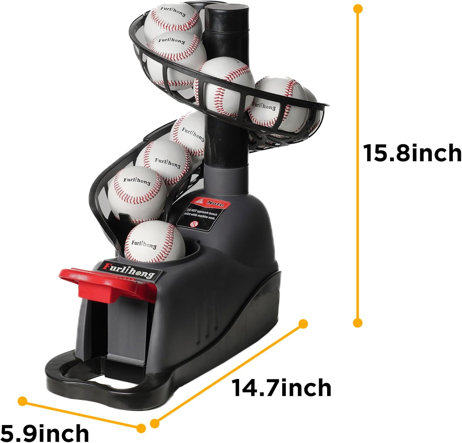 Furlihong 898BH Baseball Soft Toss Machine, Angle Adjustable, Step On Paddle and Release to Launch, No Power Supply Needed, Works with Regulation Baseball - Image 5