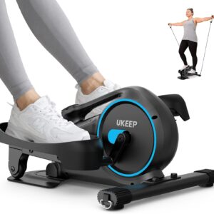 Under Desk Elliptical, Manual Elliptical Exercise Machine, Quite Foot Pedal Exerciser, Mini Elliptical Machines for Home Use, Compact Foot &Leg Pedal Exerciser, Exerciser for Seniors, Max Load 300LBS