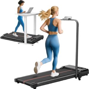 Walking Pad with Incline and Handle Bar, 0.6-6.2 MPH Compact Portable Walking Pads Treadmill with Handles for Home Small, 3.0HP Small Treadmills with Incline for Home Small Spaces, 320LB Capacity