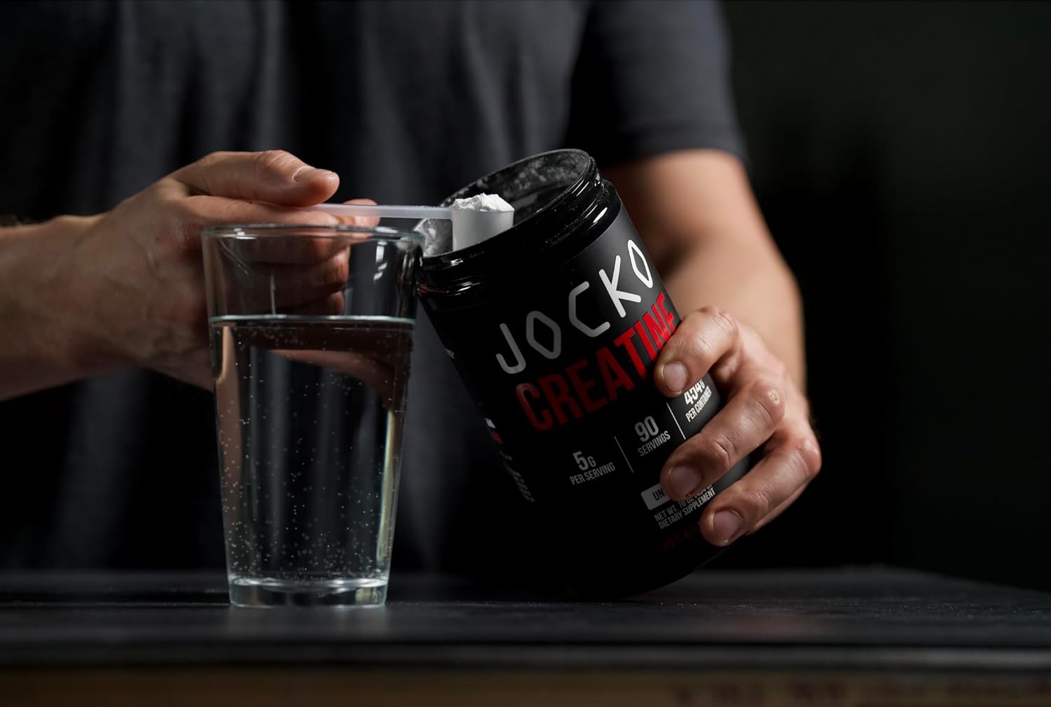 Jocko Fuel Creatine Monohydrate Powder - Creatine for Men & Women, Supplement for Athletic Performance & Muscle Health, 90 Servings 16 oz (Unflavored) (16 OZ JAR) - Image 5