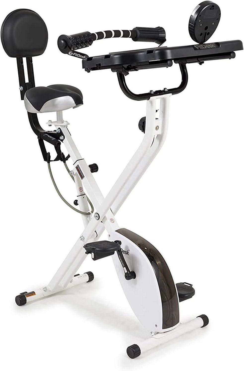 FitDesk Standing Exercise Bike Desk 3.0, Adjustable Height Indoor Cycling Trainer, Tablet Holder, Fitness Table, Portable Exercise Table, Resistance Bands, Home & Office Bike, Supports Up to 300 lbs - Image 4