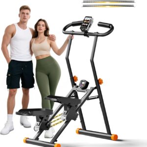 Stair Stepper for Home Gym, 2025 Upgrade Stair Climber w/ 3-Level Resistance & Height, Non-Slip Pedals, Digital Tracker & Phone Holder Home Exercise Machine for Women Men