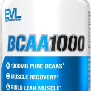 BCAAs Amino Acids Supplement for Men – EVL 2:1:1 5g Capsules for Post Workout Recovery and Lean Muscle Builder for Men – BCAA1000 Branched Chain Amino Acids Nutritional Supplement – 30 Servings