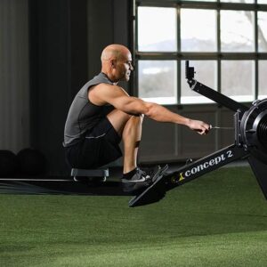 Concept2 RowErg Indoor Rowing Machine with Tall Legs – PM5 Monitor, Device Holder, Adjustable Air Resistance, Easy Storage