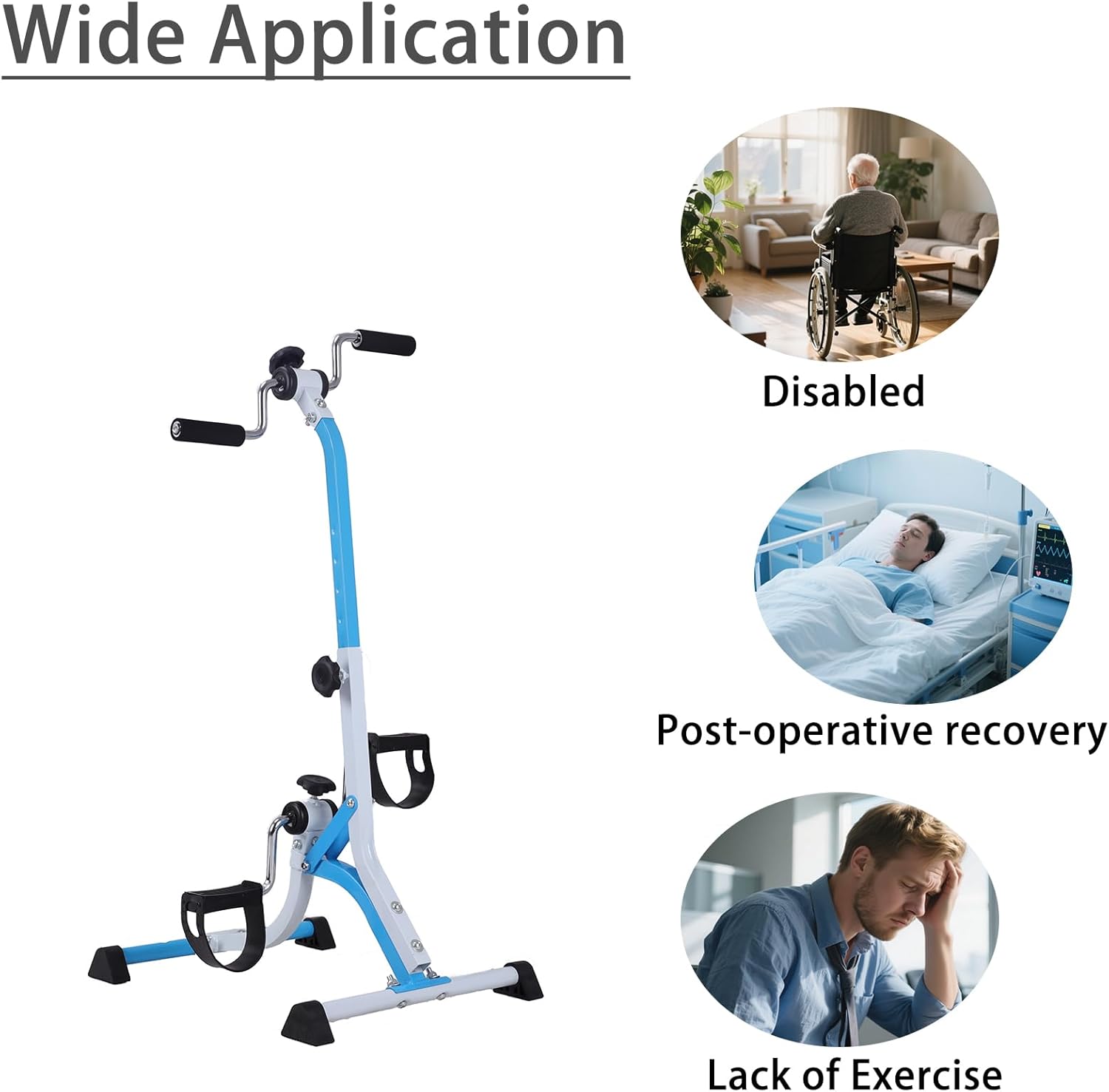 Pedal Exerciser Bike for Hands, Arms, Legs & Knees - Portable Foot Peddler Bike for Home Exercise, Mini Cycle with Adjustable Resistance-Suitable for Seniors - Image 5