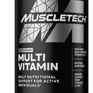 Muscletech Platinum Multivitamins for Men & Women – Multi-Vitamin Supplement for Immune Support – 18 Vitamins & Minerals, Vitamin A C D E B6 B12 – Daily Workout Supplements for Men – 180 Capsules