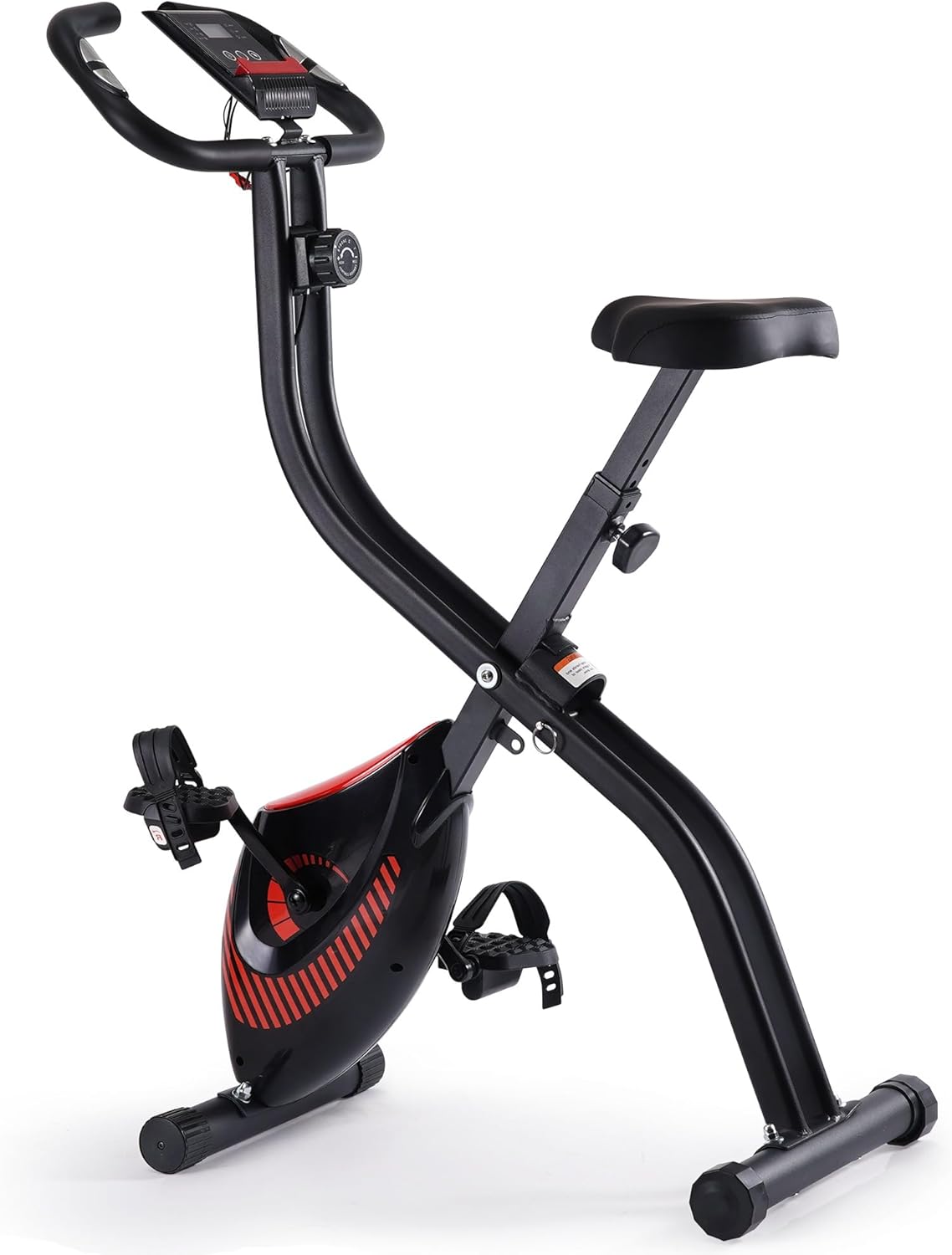 Exercise Bike 3 IN 1 Stationary Bike Folding Exercise Bike with 8-Level Adjustable Resistance Comfortable Seat Cushion LCD Monitor 265 lbs Weight Capacity for Home Gym Workout