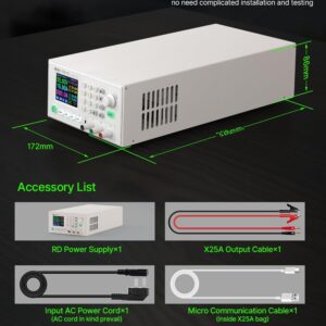 RD RD6018 DC Power Supply Variable Adjustable Lab Bench Power Supply Buck Converter Step Down Switching Regulated 4-Digital LCD Display 60V 18A 1080W
