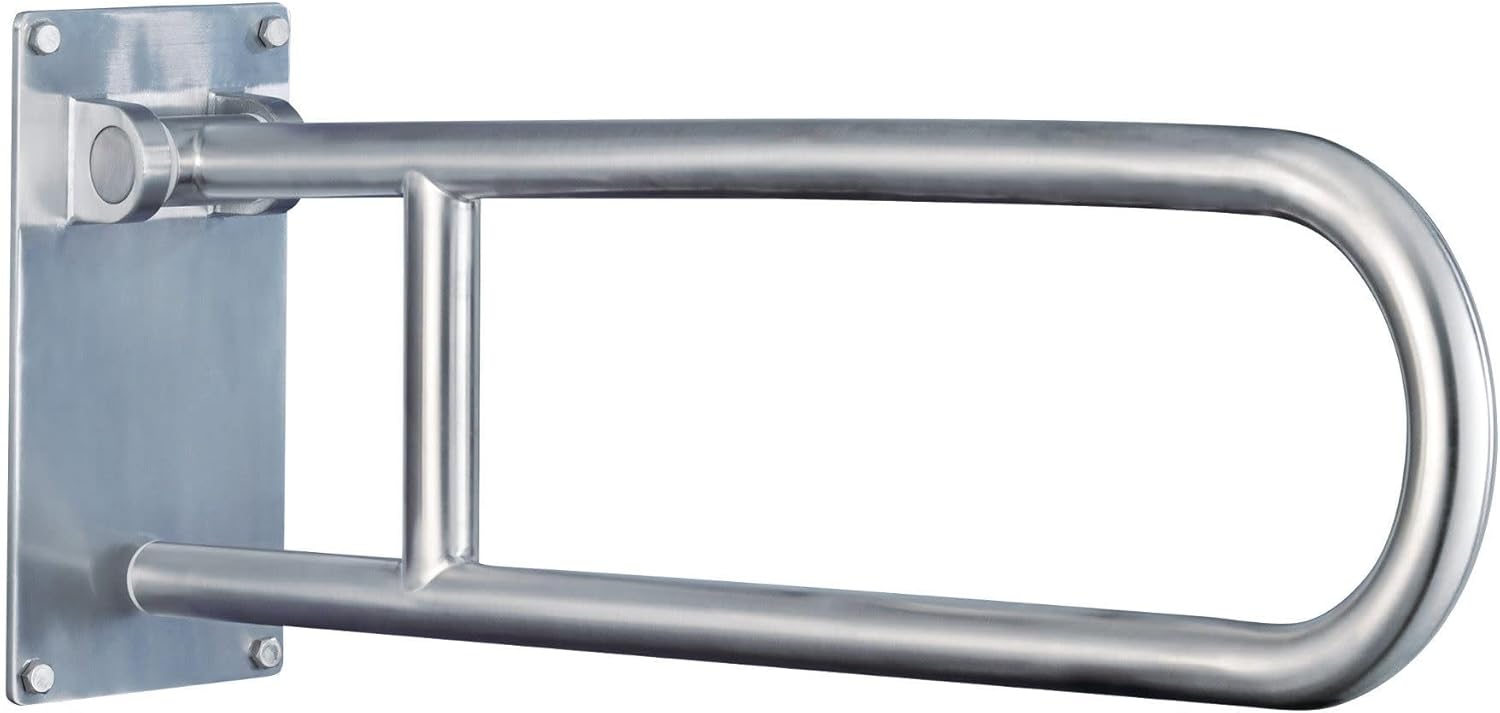 Moen Home Care Bathroom Safety 30 Inch Stainless Steel Flip Up Bathroom Grab Barwith Textured Grip, Elderly Assistance Product, Handicap Accessories for Daily Living, R8960FD - Image 2