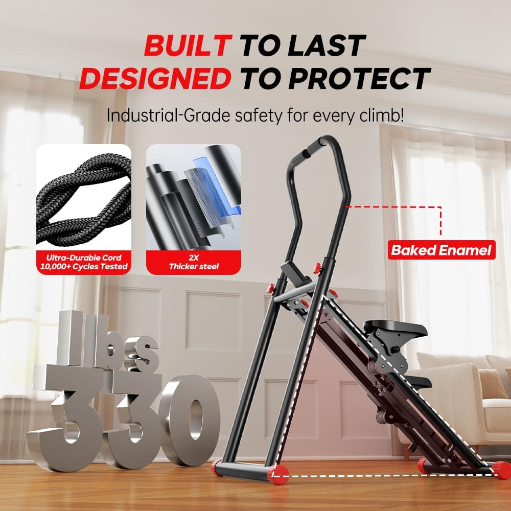 Stair Stepper for Home Gym Exercise, New Version Vertical Climber Machine for Full-Body Workout,Resistance Three-Speed Adjustment, Compact Folding Cardio Exercise Climber - Image 4