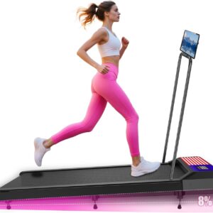 Walking with Incline Pad and Handle Bar, 3 in 1 Mini Walking Machine, 2.5HP Low Noise Treadmill for Home with Remote Control, Treadmill with Handle Bar, Running Pad with Remote Control