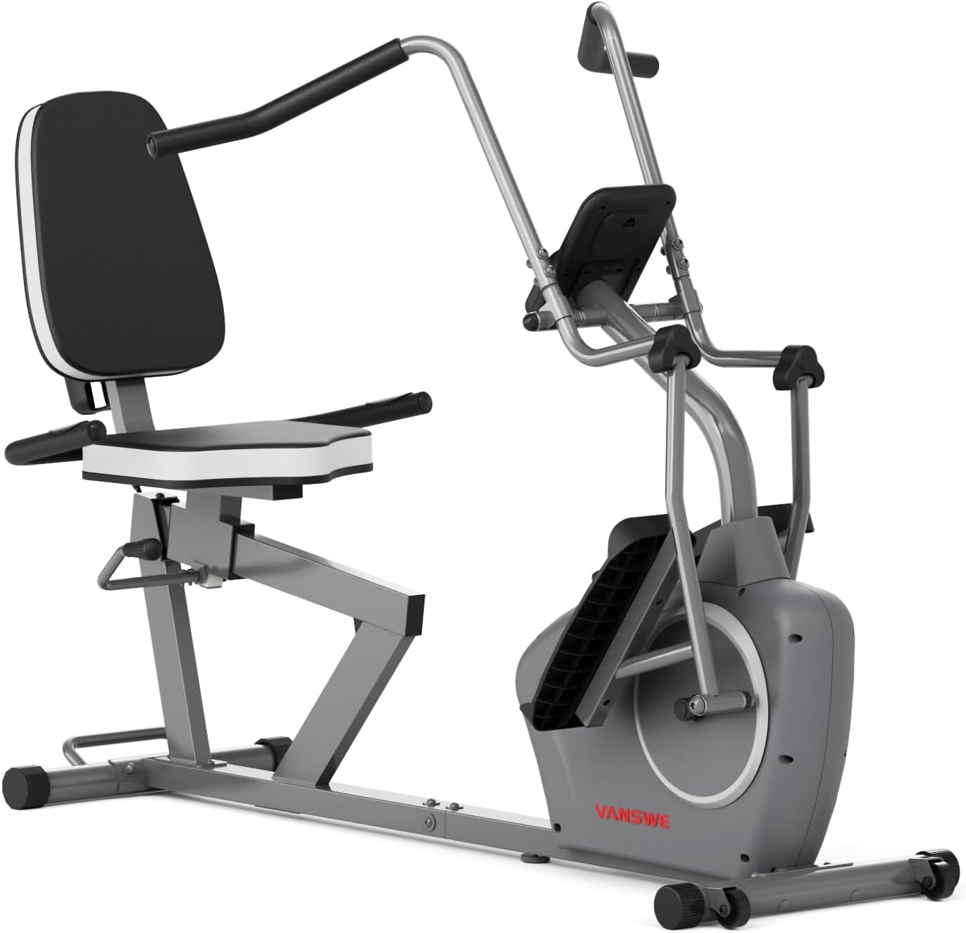 VANSWE Recumbent Exercise Bike with Arm Exerciser for Seniors Adults Home Training - Elliptical Recumbent Cross Trainer with Magnetic Resistance, Free App, Bluetooth Connectivity and Pulse Sensor - Image 8