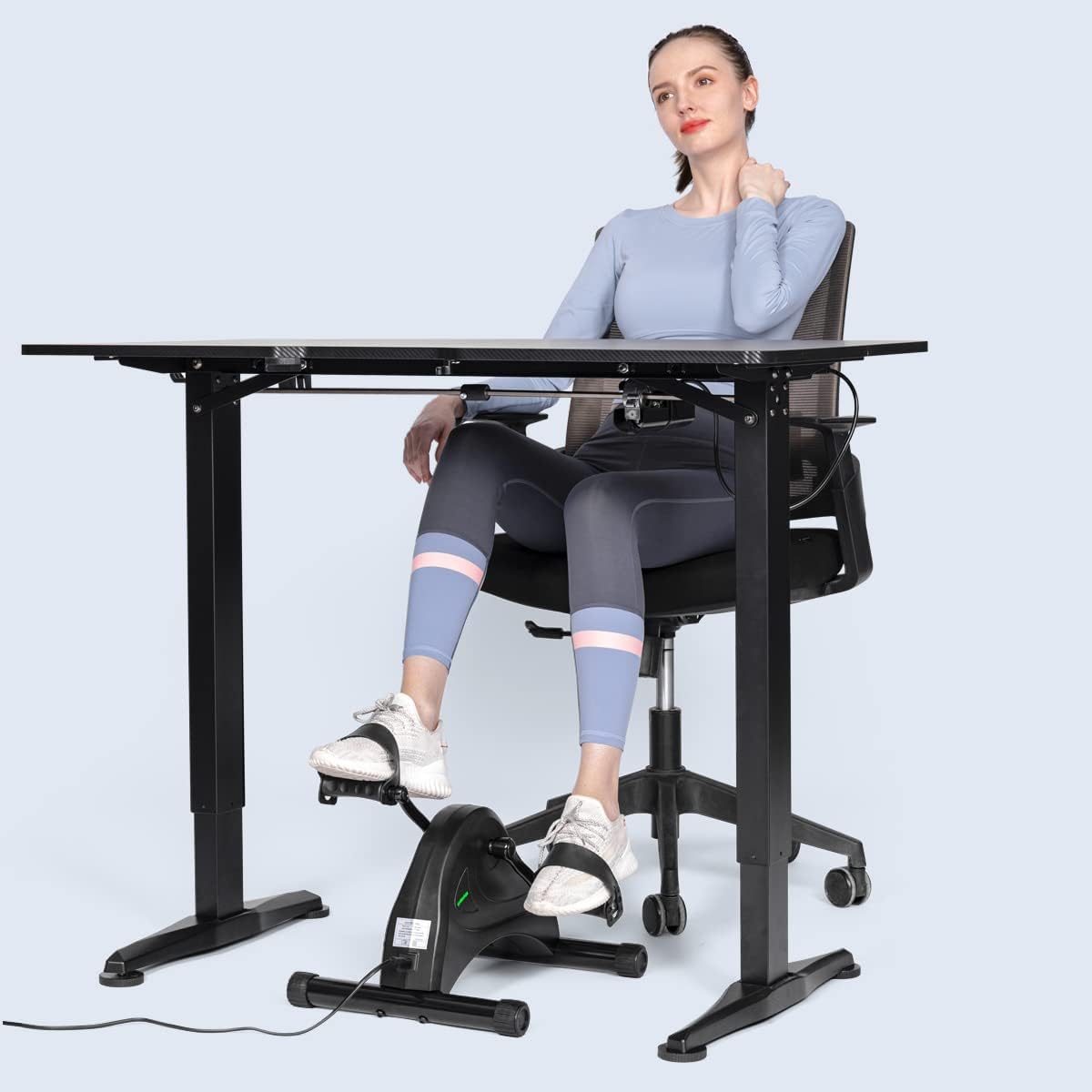 Motorized Mini Exercise Bike Electric Pedal Exerciser for Seniors Rehab Training, Under Desk Bike Pedal Exerciser for Arm/Leg Fitness & Physical Therapy, 6 Levels Speed Adjustment - Image 5