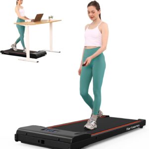 Walking Pad Under Desk Treadmill, Portable Small Treadmills for Home and Office, 2.5HP Ultra Quiet Brushless Motorized Walking Jogging Running Machine with Remote Control& App Control