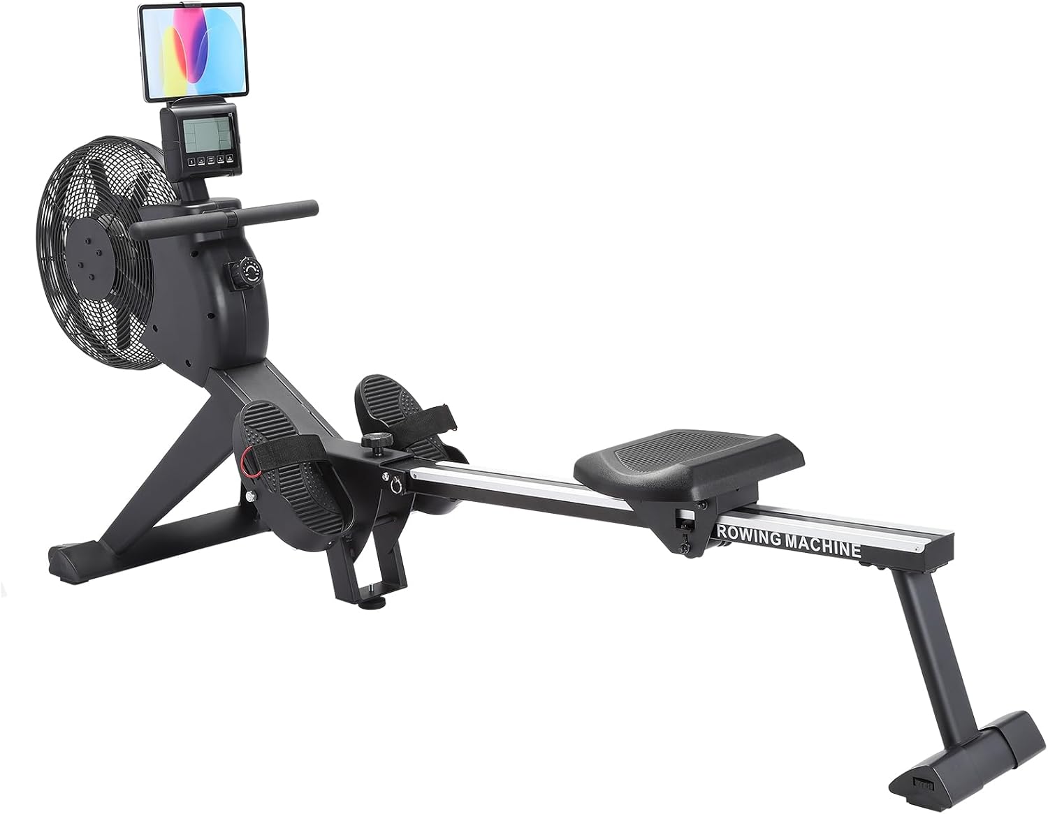 Air Resistance Rower Machine with Max Resistance of 66 LBS, Durable Metal Frame Row Machine, 16 Levels of Adjustable Resistance, Rowing Machines for Home with an Ergonomicall Designed Seat - Image 7