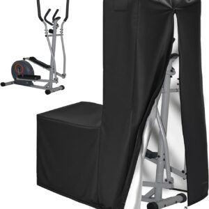 Elliptical Cover, 600D Oxford Fabric Covers with Zipper- fit for Elliptical Exercise Machine/Elliptical Trainer Indoor/Outdoor/Home/Gym, Waterproof Dustproof UV Resistant, Black,70.8 * 29 * 65inch