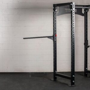 Titan Fitness Rack Mounted Youth Pull-Up Bar, Fits T-3, X-3, or Titan Series Power Rack, Chin-Up Station, Workout Bar, Rated 225 LB Capacity