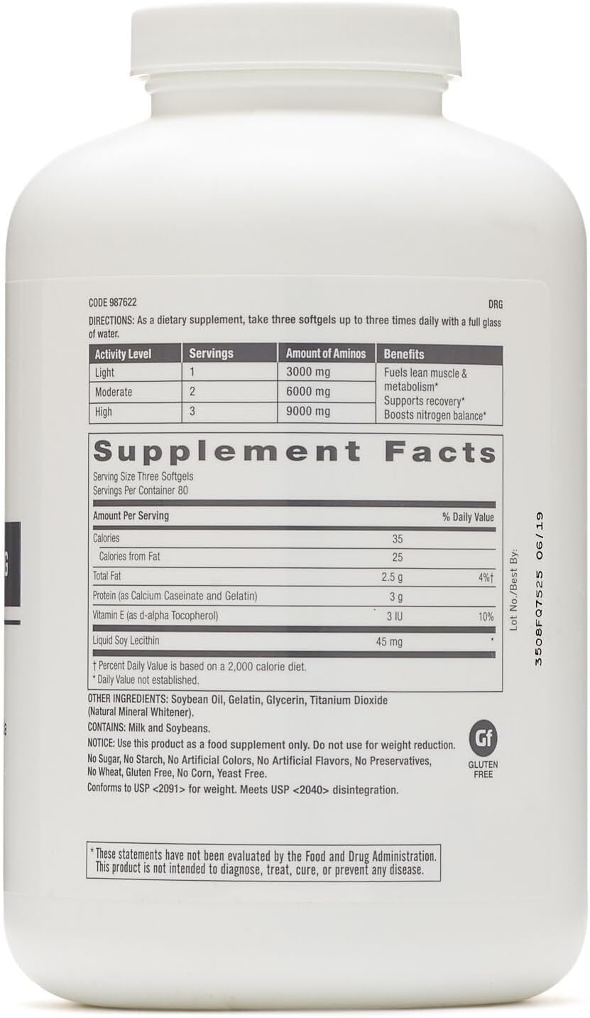 GNC Pro Performance Amino 3000mg, 240 Softgels, Supports Protein Synthesis and Muscle Repair - Image 2