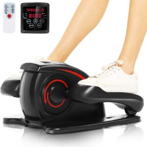 ANCHEER Under Desk Elliptical Machine – Quiet Pedal Exerciser for Seniors, Office & Home, Low-Impact Seated Leg Workout Equipment, Smart LCD Display, Remote Control