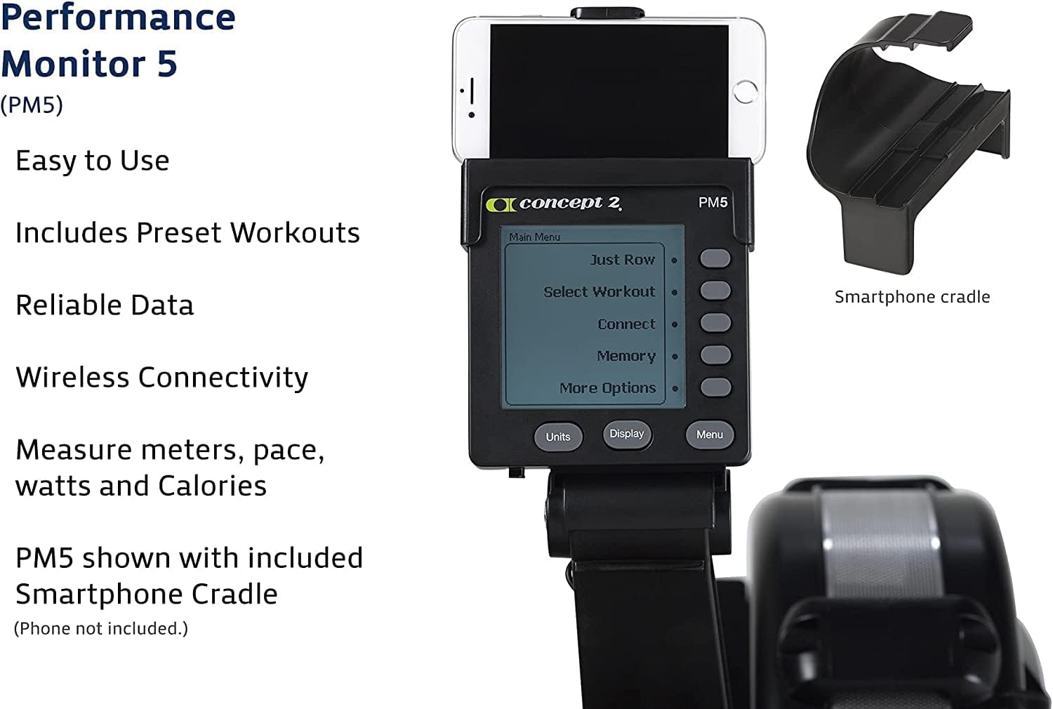 Concept2 Model D Upgraded New Rowing Machine Indoor Rowing Machine for Exercise Control Your Workout Intensity with PM5 Performance Monitor and Bundled with HogoR Cleaning Cloth - Image 3
