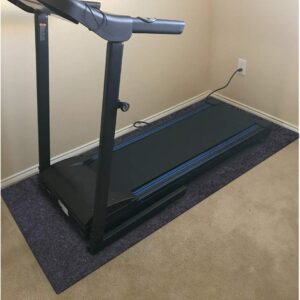 Fitness Equipment Mats, Absorbent/Waterproof – Protects Exercise Equipment and Floor，Protective Flooring Under Elliptical Machine mat, Indoor Treadmill Mat，Washable (24″ x 48″)