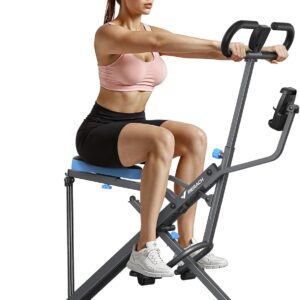 MERACH Upgraded Squat Machine for Women, Smart Row and Deep Squat Trainer with Tablet Stand, Adjustable Resistance & 350LB Weight Capacity, Foldable Home Exercise Equipment, Connect MERACH APP