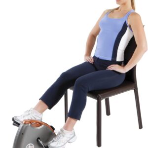 Marcy Under Desk Mini Pedal Leg and Arm Exercise Cycle with Adjustable Magnetic Resistance Physical Therapy Leg Exercisers