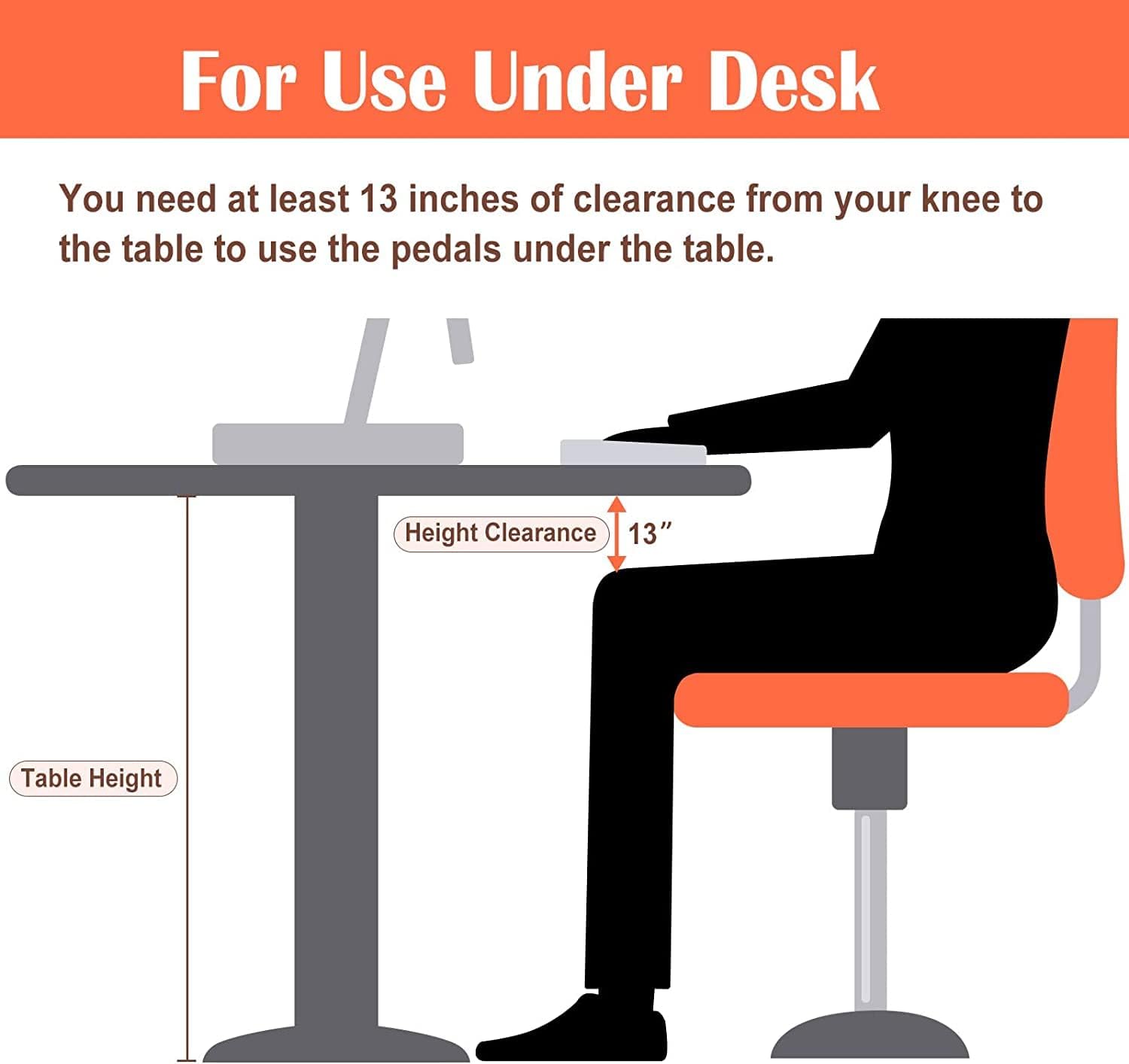 Under Desk Bike Pedal Exerciser, Upper & Lower Peddler Exerciser for Seniors with LCD Display, Fitness Folding Arm Leg Workout - Image 4
